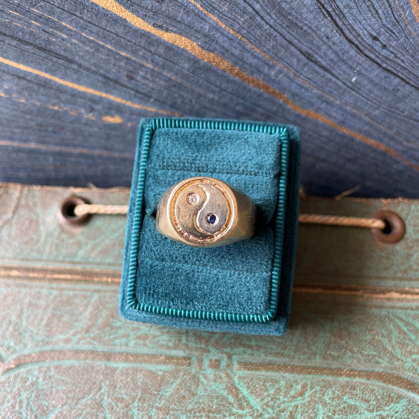 Yin White & Yang Yellow Ring - 14k