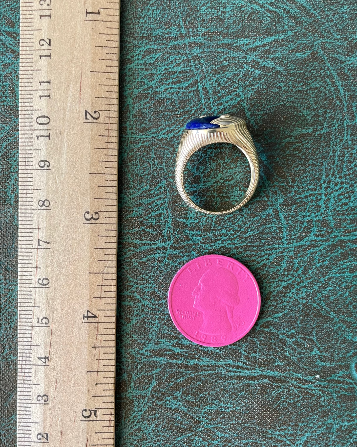 Yin Yang Lapis Ring - 14k